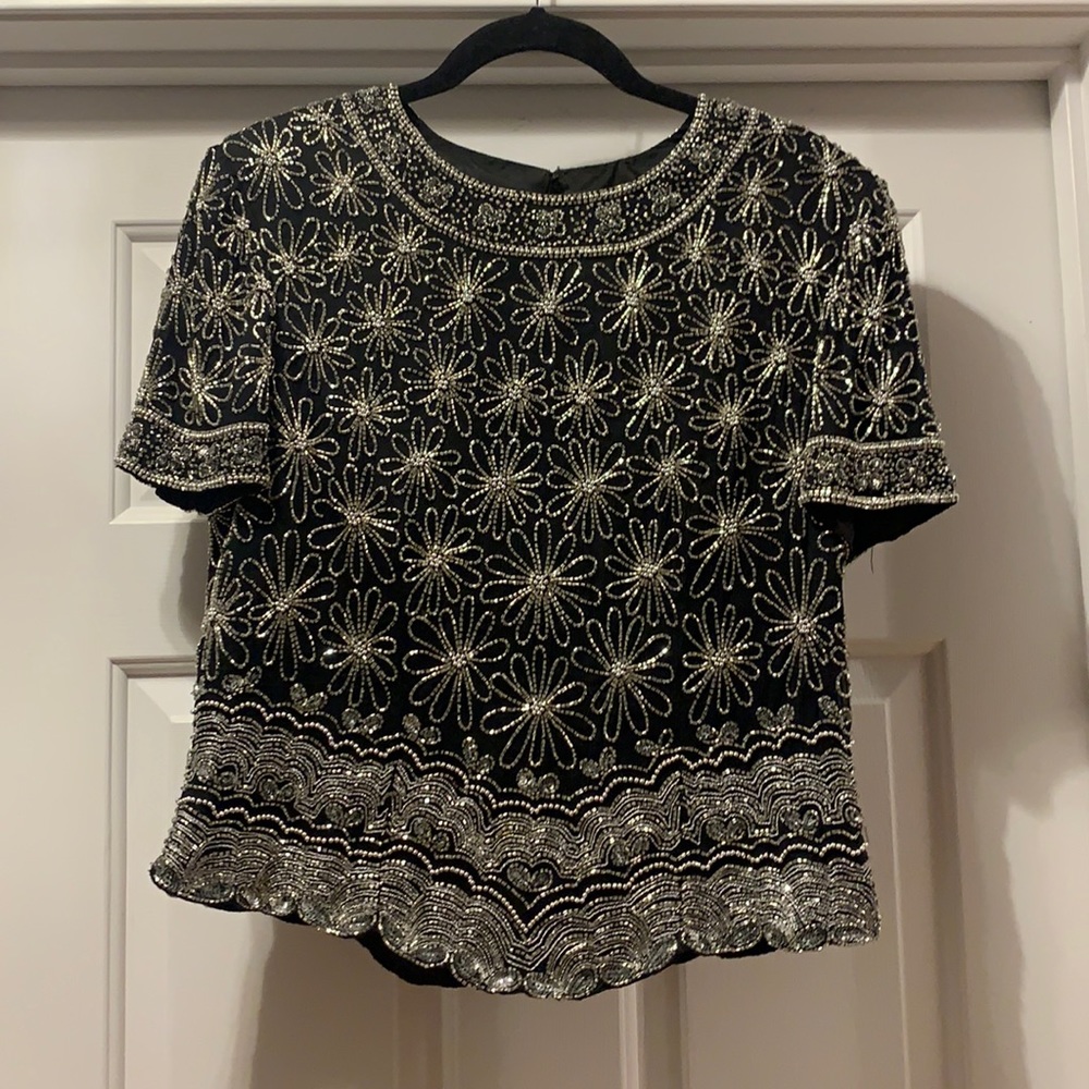 Dressy Adrianna Papell beaded top